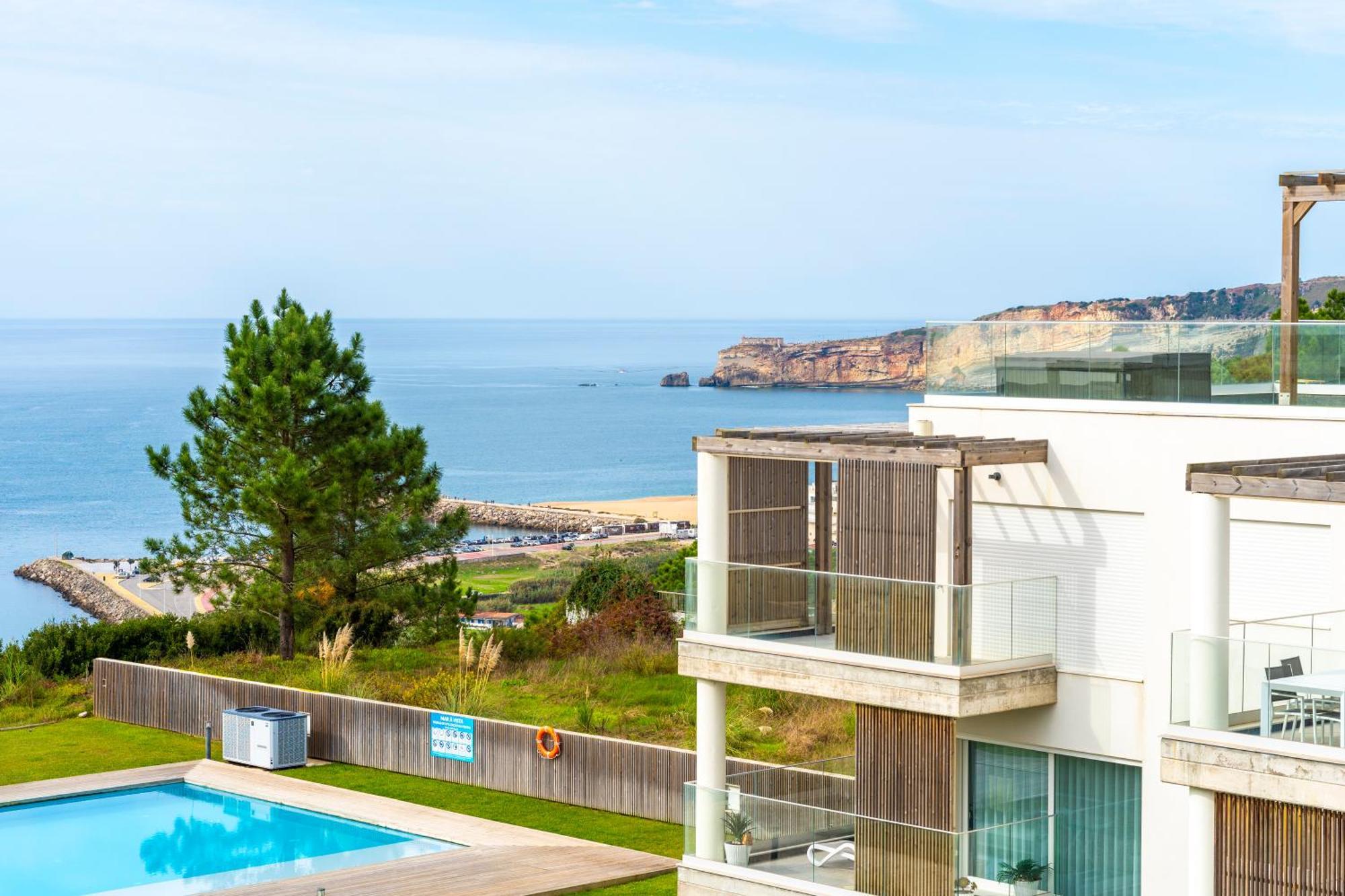Mar A Vista - Condominium With Pool, Gym And Sea Views Nazaré Habitación foto